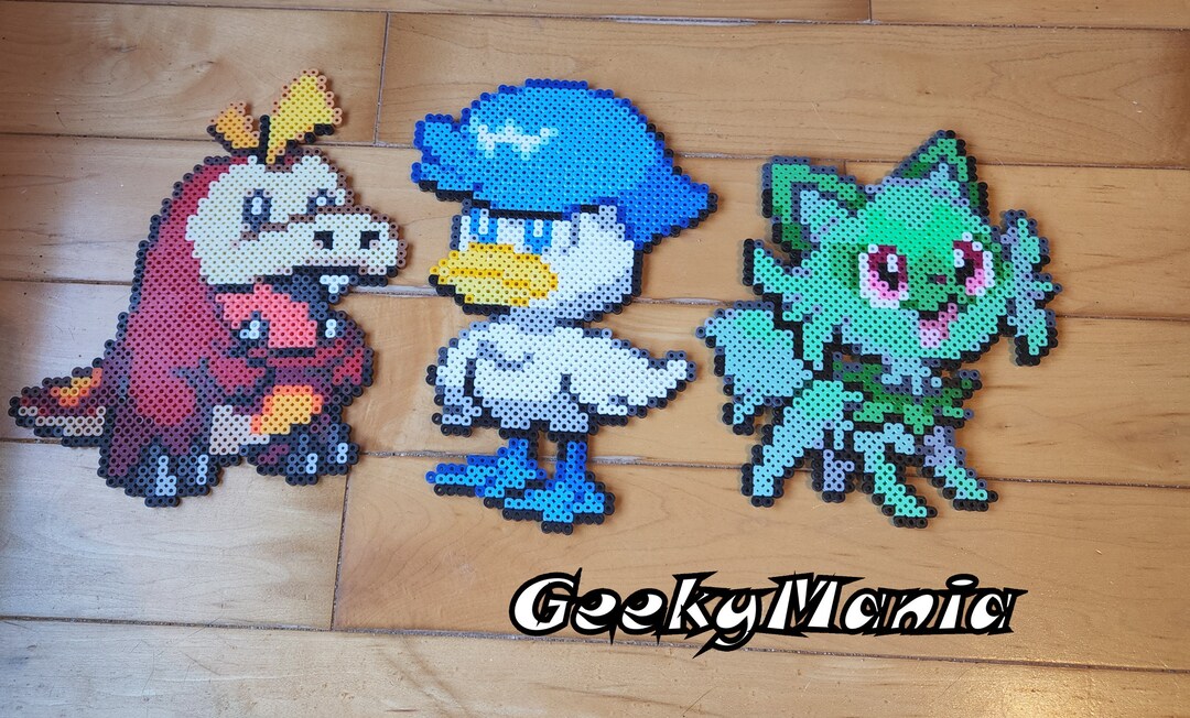 Pokemon Scarlet and Violet Starter Sprigatito, Quaxly, and Fuecoco