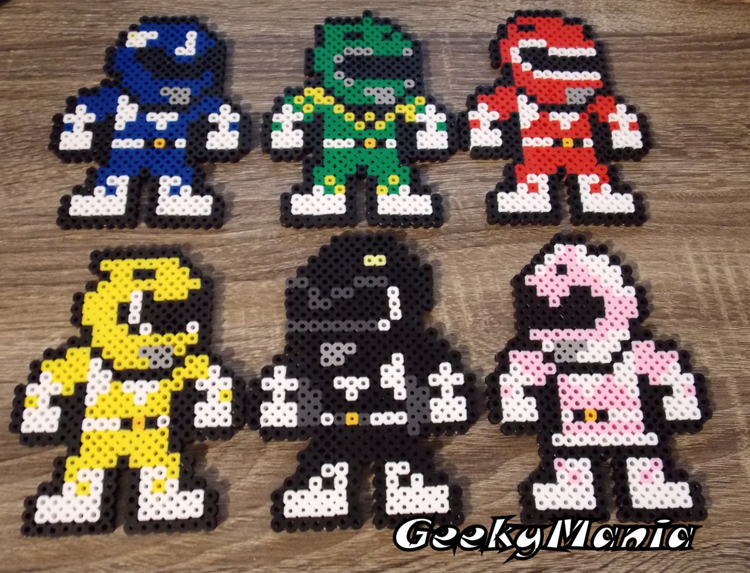 Mighty Morphin Power Rangers Sprites Perler Beads Etsy Canada