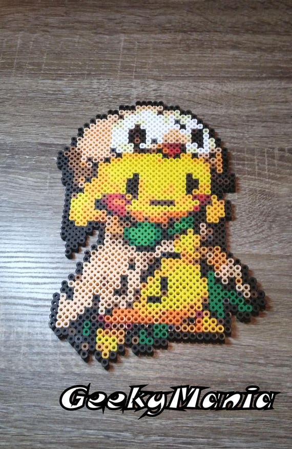 Pokemon Pikachu Déguisé En Rowlet Perler Beads