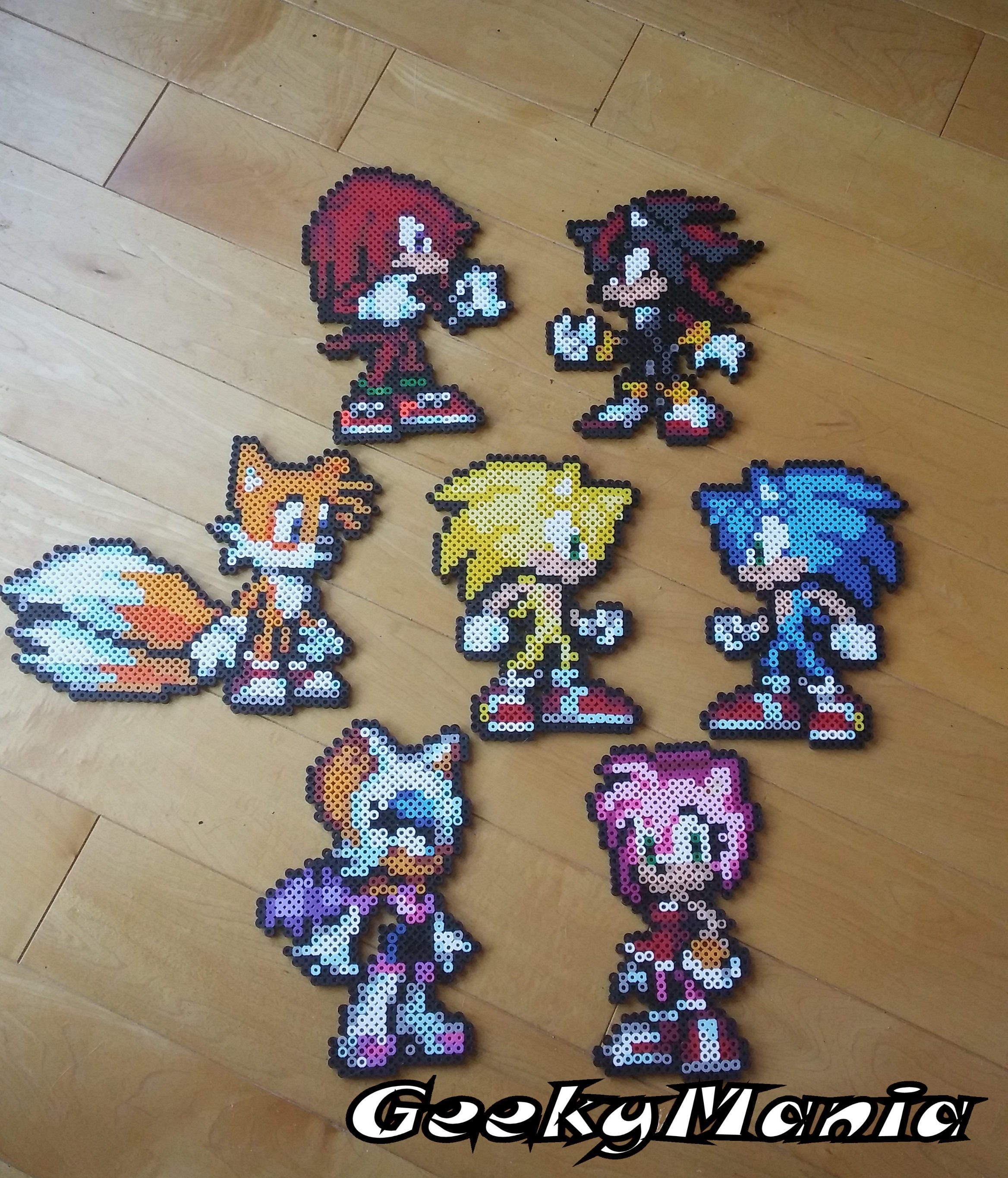 Sonic The Hedgehog Sprite Perler Bead Pattern, Bead Sprites