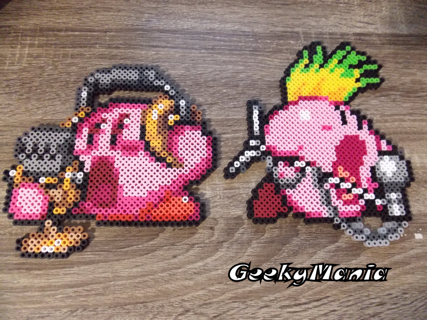 Kirby Broadcaster & Kirby Punk Star Sprite Perler Beads - Etsy Hong Kong