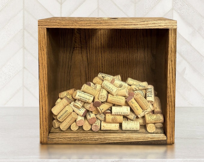 Wine Cork Holder Shadow Box - Made in USA - Personalized Gift for Wine Lover - Wine Cork Display, Unique Wedding Gift - Custom Shadowbox