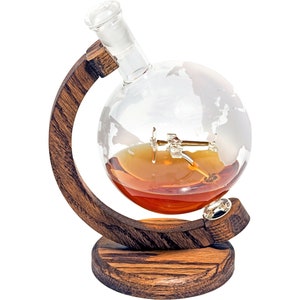 Aviation Enthusiast Decanter - Whiskey Decanter with Airplane - Air Force Pilot Gift for Men - Airplane Pilot Present - Unique Bar Decor