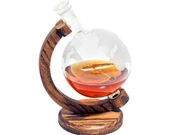 Nautical Gift Sailboat Whisky Decanter 1000ml Etched Globe | Etsy