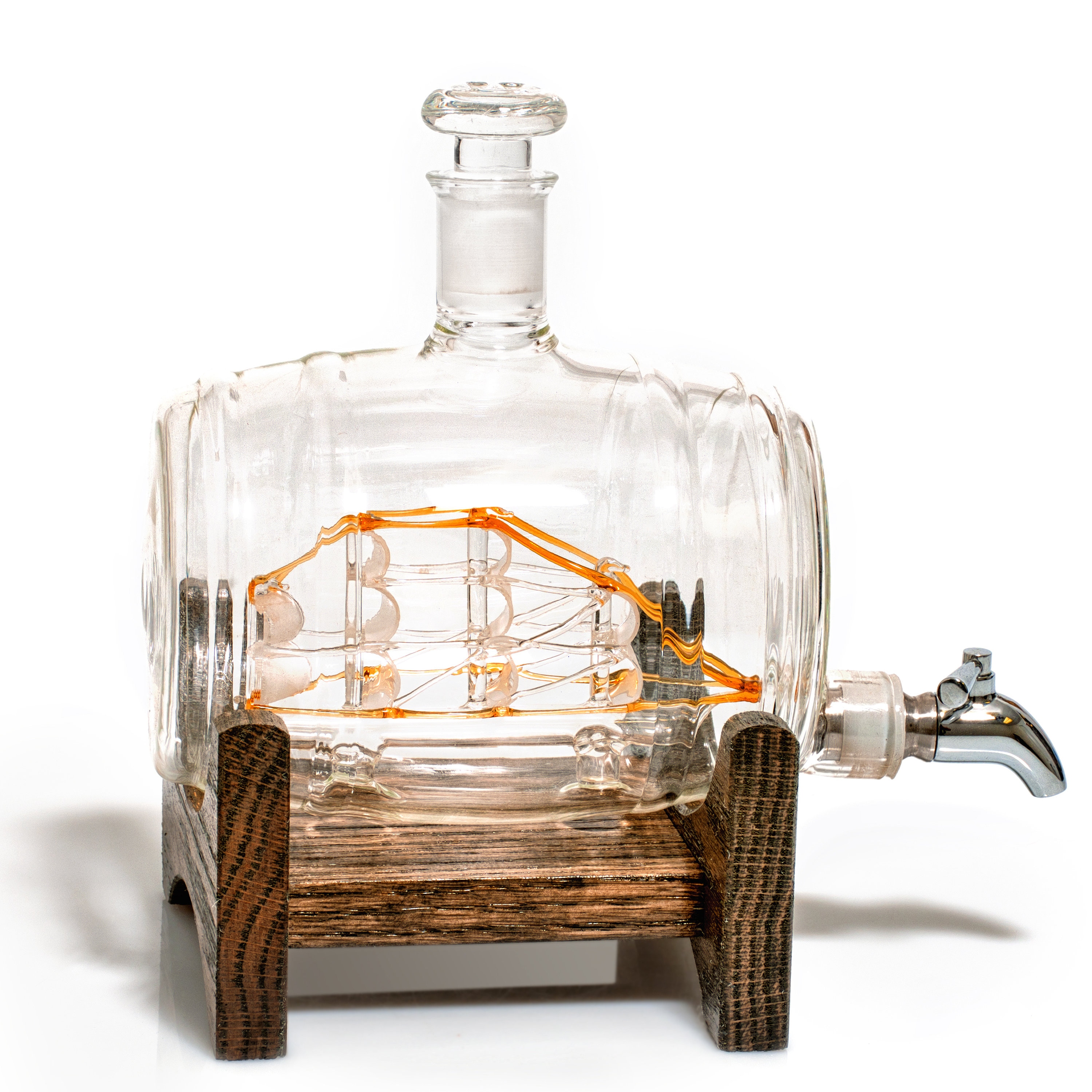 Drink & Barware Barware Unique Decanter w/ Bourbon Themed Words in