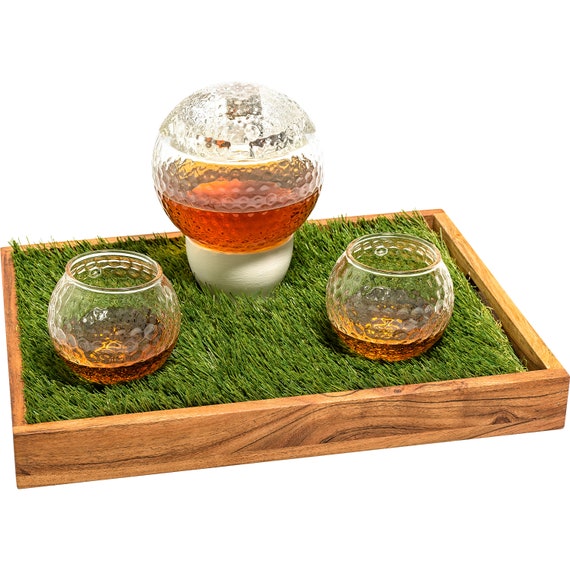 Golf Ball Stopper Crystal Wine and Whiskey Decanter