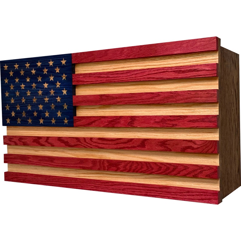 USMC American Flag Murphy Bar Gabinete de bar colgante de | Etsy