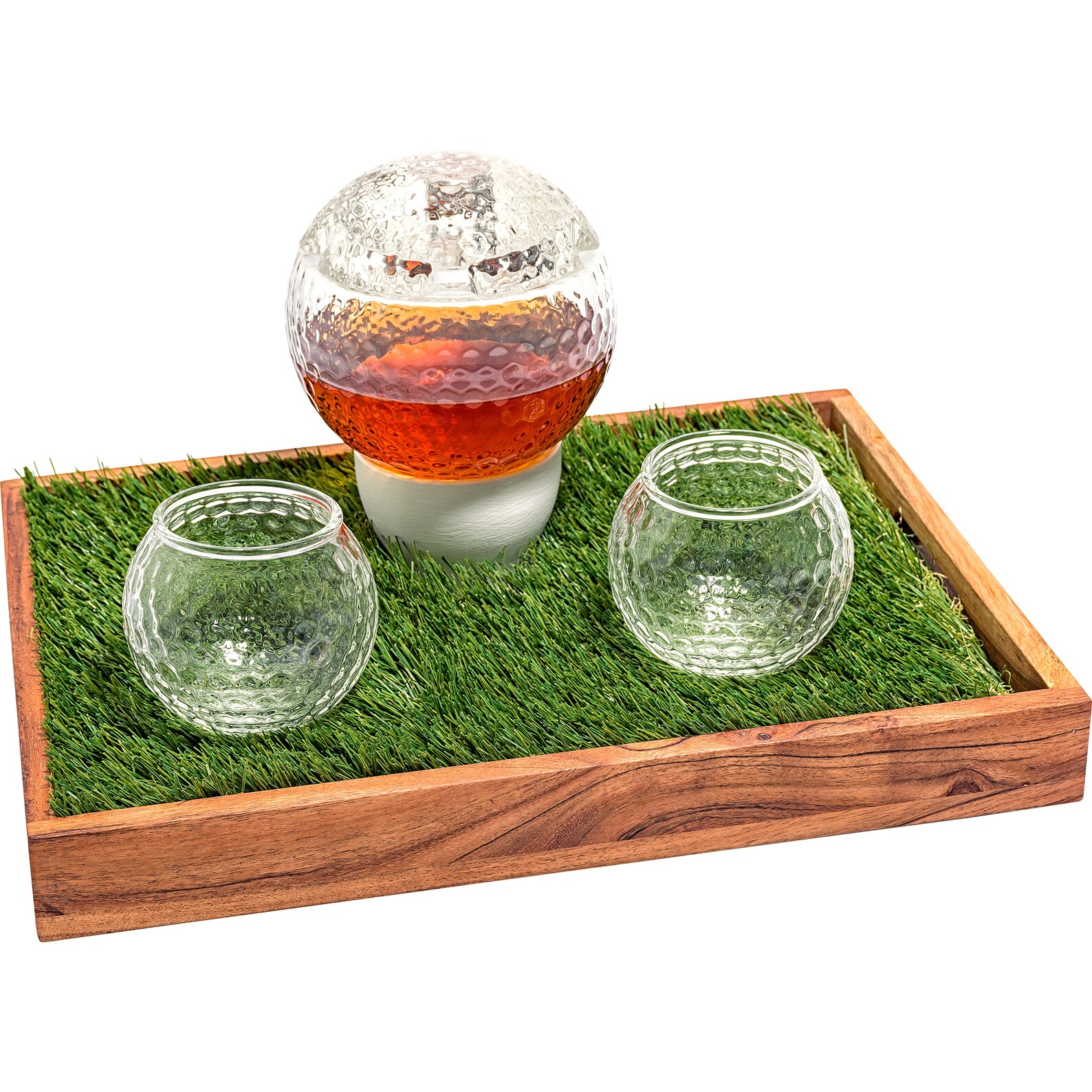 Golf Ball Decanter Personalized Whiskey Glass Set Custom Etsy