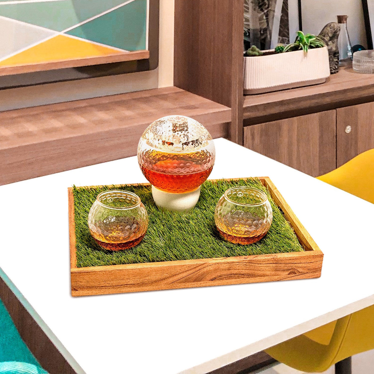 Golf Ball Decanter Personalized Whiskey Glass Set Custom Etsy