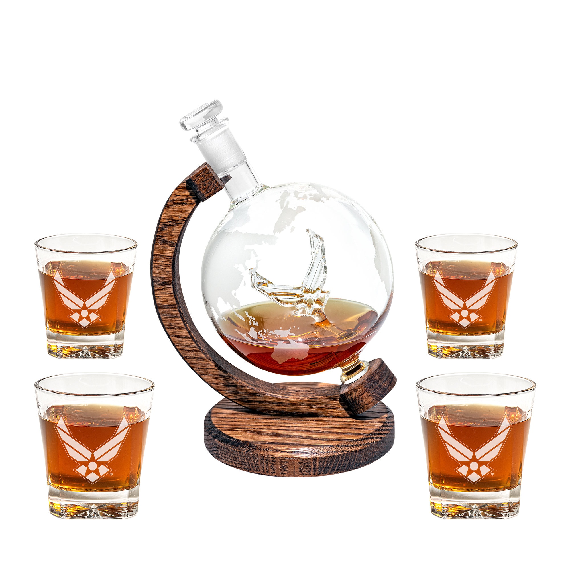 Personalized US Air Force Technical Sergeant Whiskey Decanter Set, USAF ...