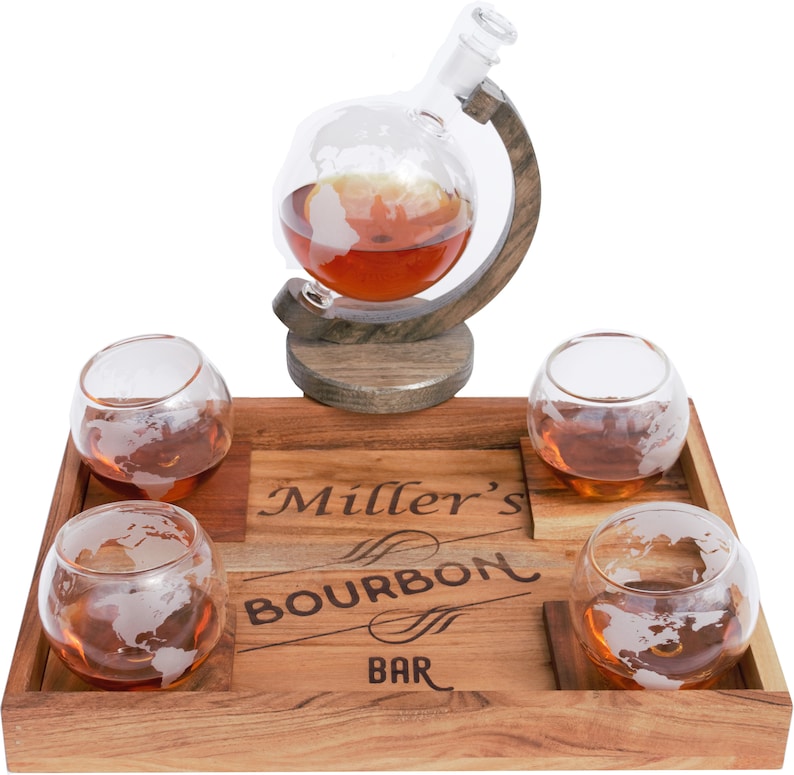 Personalized Wood Bar Trays Custom Serving Tray With Handles Etsy