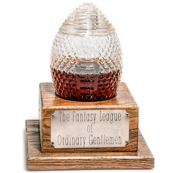 Fantasy Trophy Football Decanter Set - Personalized Engraved Whiskey Bottle  - Classic Anniversary Gift for Him - Wedding Gifts for Husband