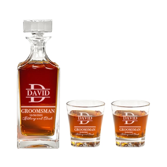 Personalized Golf and Whiskey Best Man Gifts for Whiskey Bourbon Scotch Lovers - Home Wet Bar