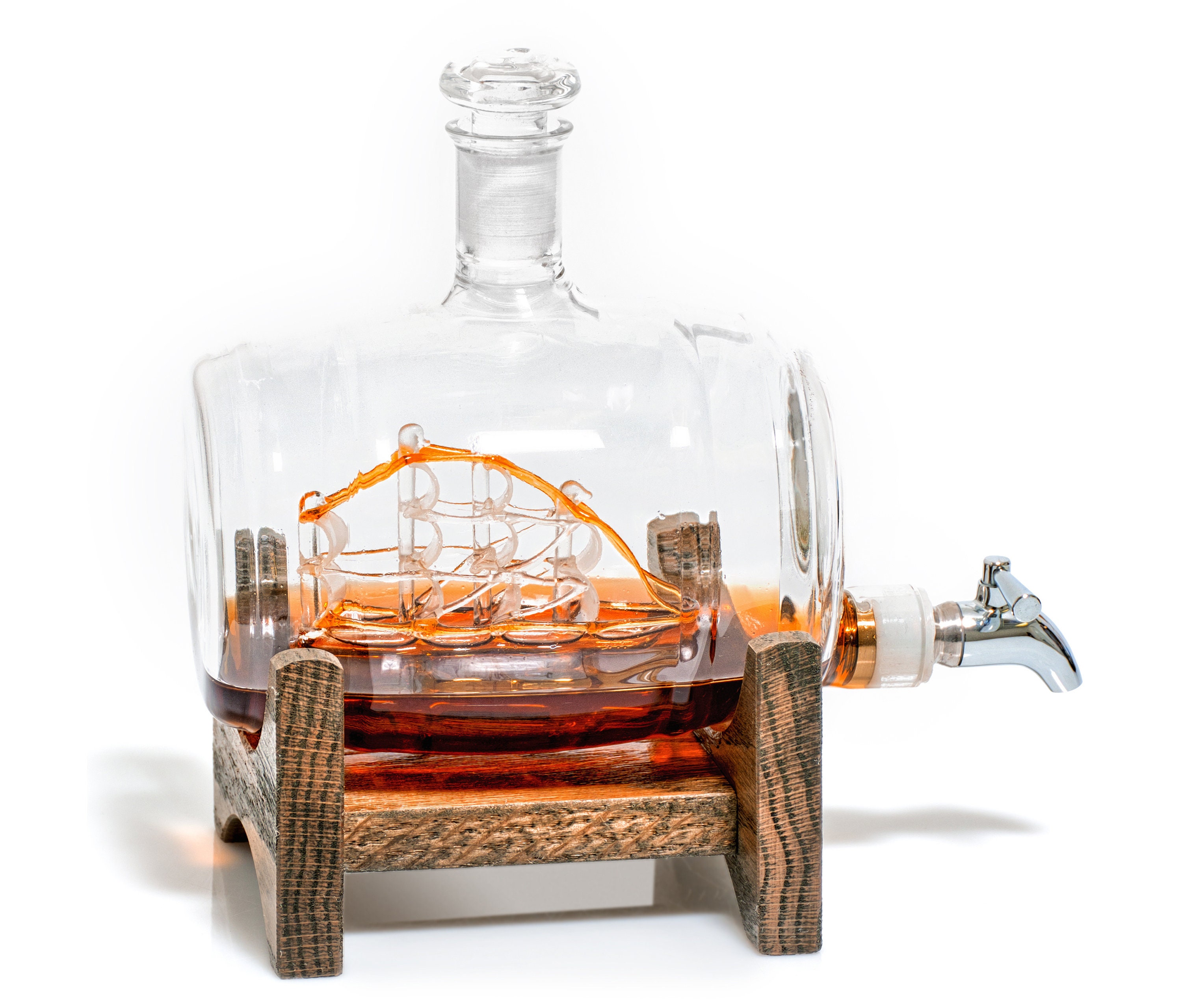 Bouteille de whisky personnalisée style bourbon