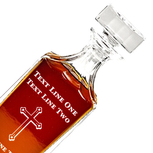 Cross Decanter Set - shops Personalized Christian Gift Ideas - Whiskey Decanter w/ Religious Cross - Present for Preacher, Pastor - Christianity
