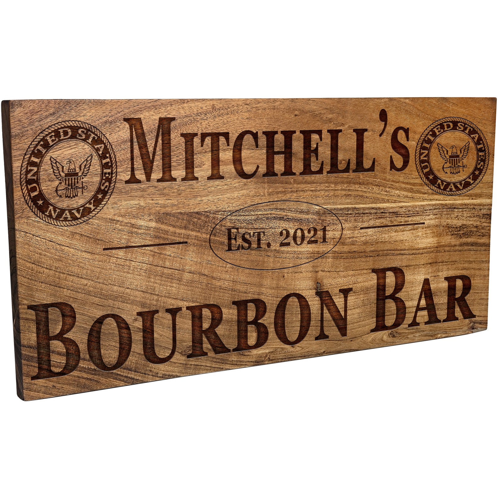 Cubi Point Bar Navy Bar Sign - Wooden Mancave Sign W/ Navy Design - Home Bar Wall ...