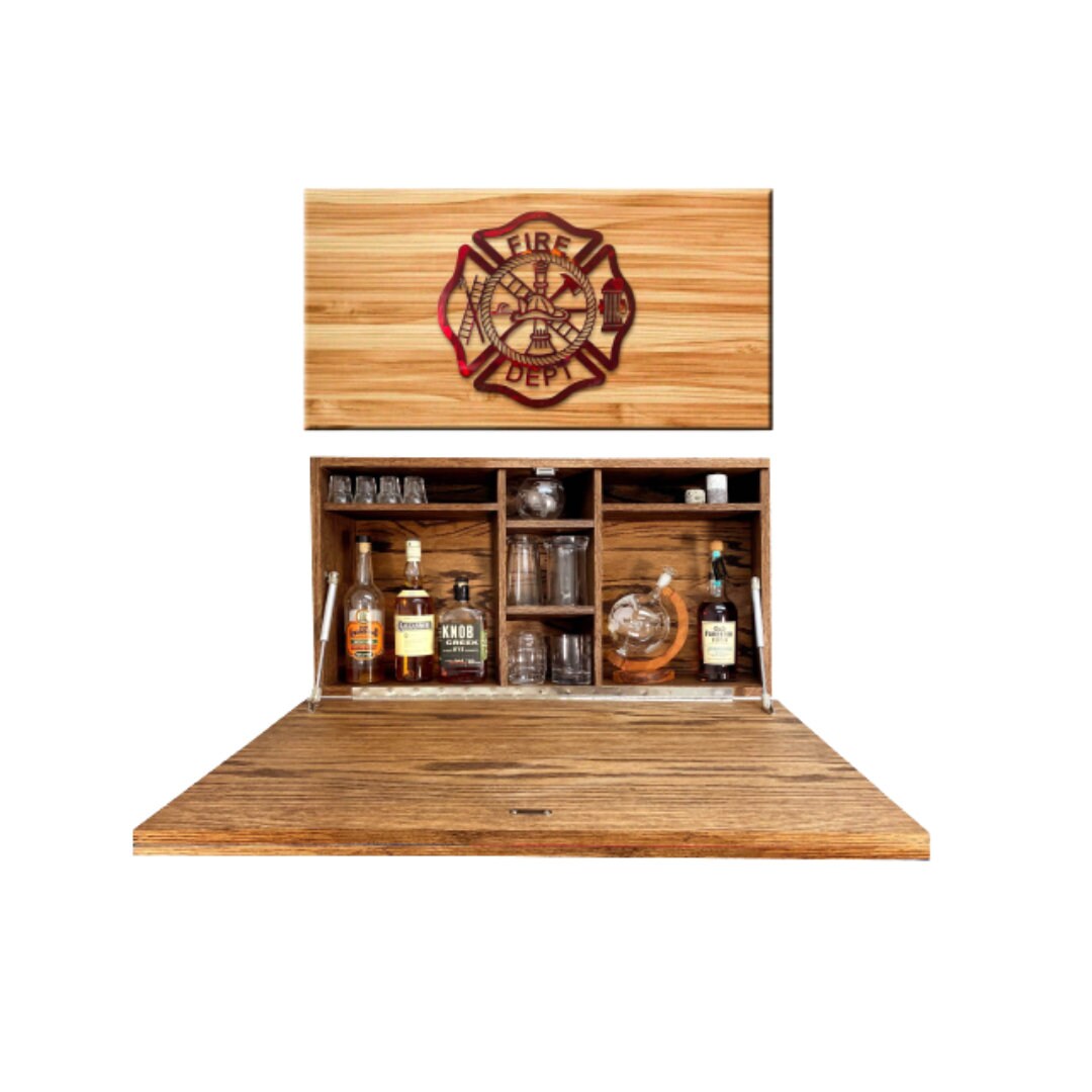 Murphy Bar Cabinet With Fire Department Maltese Cross Printhanging Bar Cabinetsolid Woodfloating Home Liquor Cabinetmade in the U.S.A. Etsy Sweden
