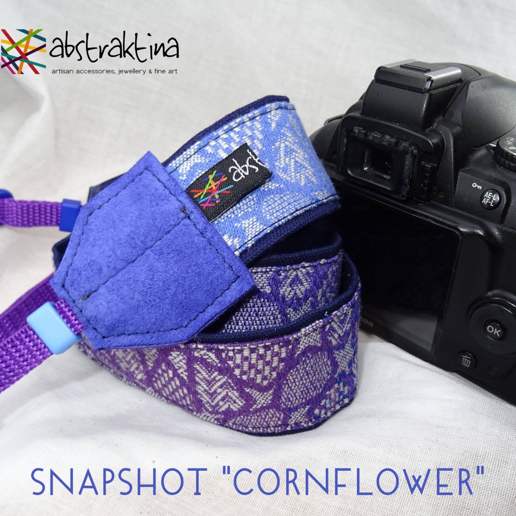 One-of-a-kind SNAPSHOT Camera Strap cornflower by 