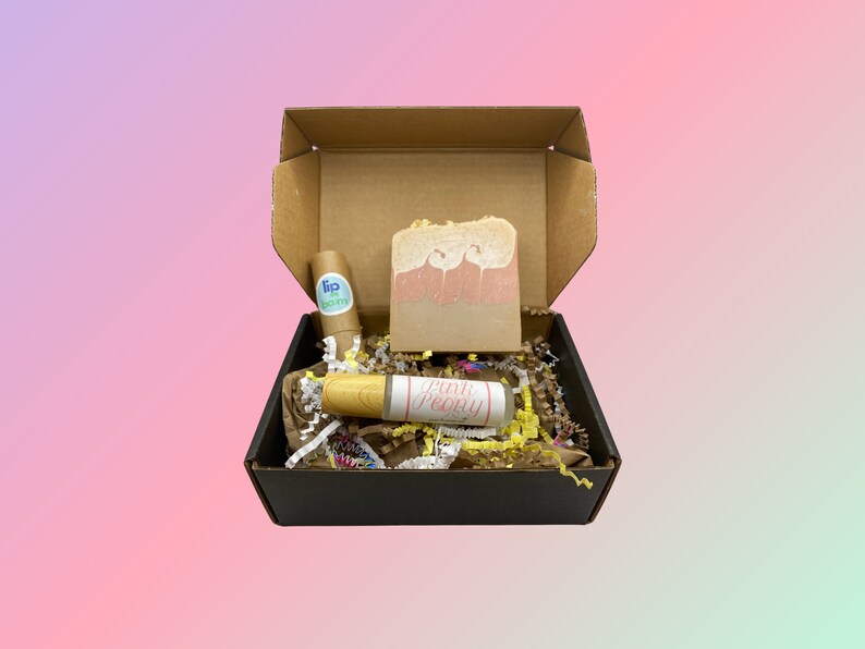 Handmade Soap Gift Box: Soap, Perfume Oil, and Lip Balm in Sustainable Packaging image 2