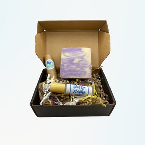 Handmade Soap Gift Box: Soap, Perfume Oil, and Lip Balm in Sustainable Packaging image 1