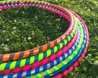Intermediate Adult Hula Hoop, Handcrafted and custom designed [32inch of diameter] See tape color options, customizable, Dance & Fitness