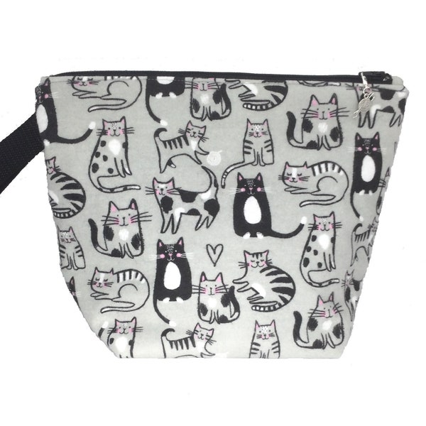 Cats W/Pocket Knitting and Crochet Bag, Knitting Accessories, Knitting tote, Crochet Tote, Knitting  Project Bag, Crochet Project  bag,