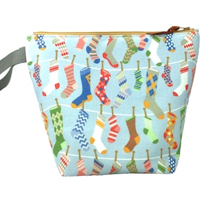 Socks Crochet Knitting  Craft Yarn Project Bag Tote