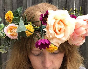 Boho Cottage Core flower crown