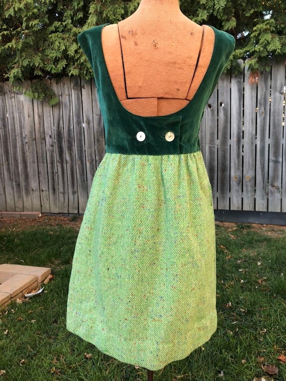 1960s Green Jumper Dress - image 2