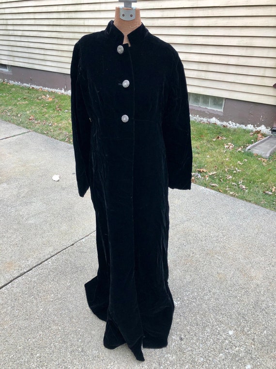 Vintage Velvet Dress Coat - image 1