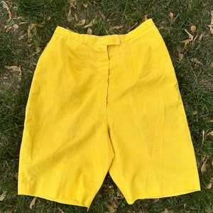 Sunny yellow 1960s vintage shorts