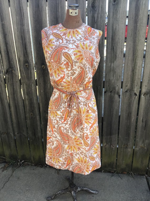 1960s Paisley dress - image 1