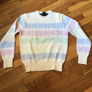 Vintage 80s Fair Isle Snowflake Ski sweater