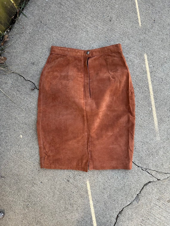 Vintage SUEDE pencil skirt! - image 5