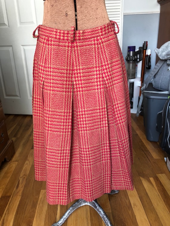 1950s wool pleated skirt