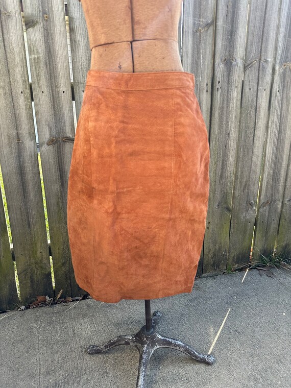 Vintage SUEDE pencil skirt! - image 6