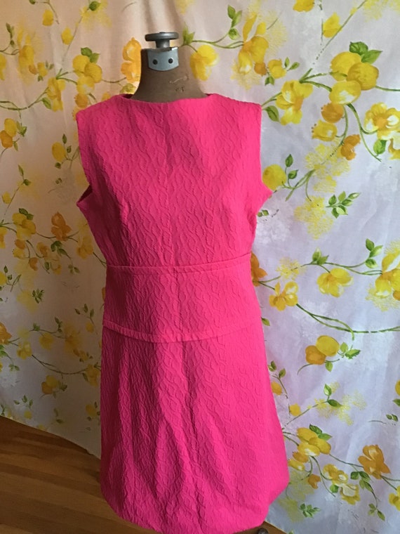 70s Fuschia Pink MIDI dress