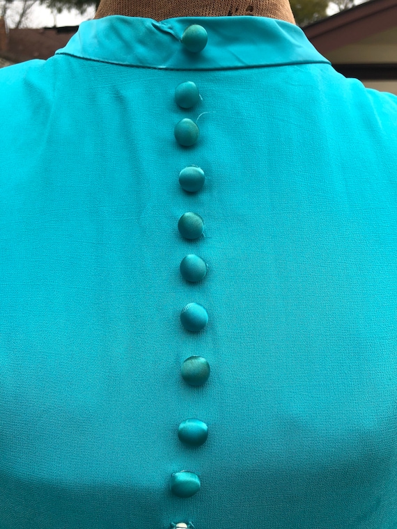 1960s MOD Aqua dress - image 2