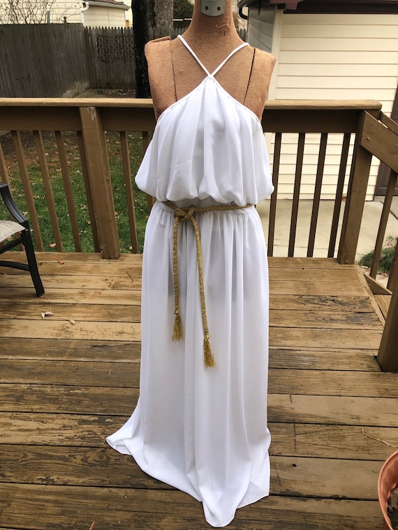 GORGEOUS Grecian style True Vintage 70s dress - image 1