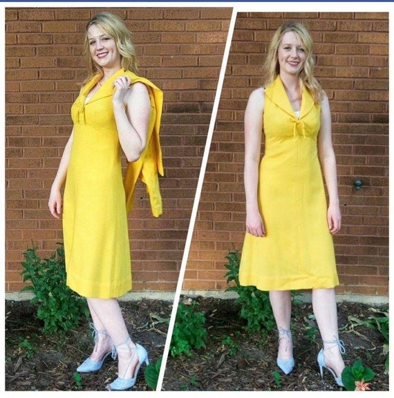 1960s Yellow dress set