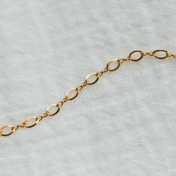 2mm figure 8 chain, 14k gold filled unfinished chain, bulk chain, footage chain, permanent jewelry, G29