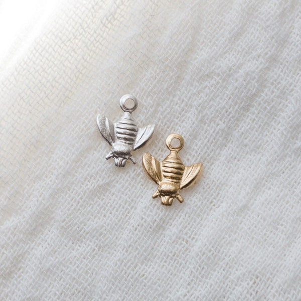 Bee charm, 14k gold filled, sterling silver, permanent jewelry charms, permanent jewelry supplies, gold filled bee charms, CH18