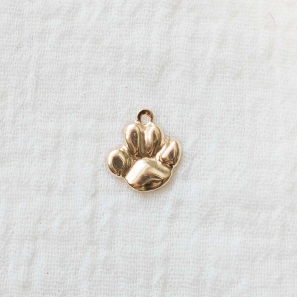 Paw print pendant, 14k gold filled, sterling silver, paw print charm, paw print pendant, CH41