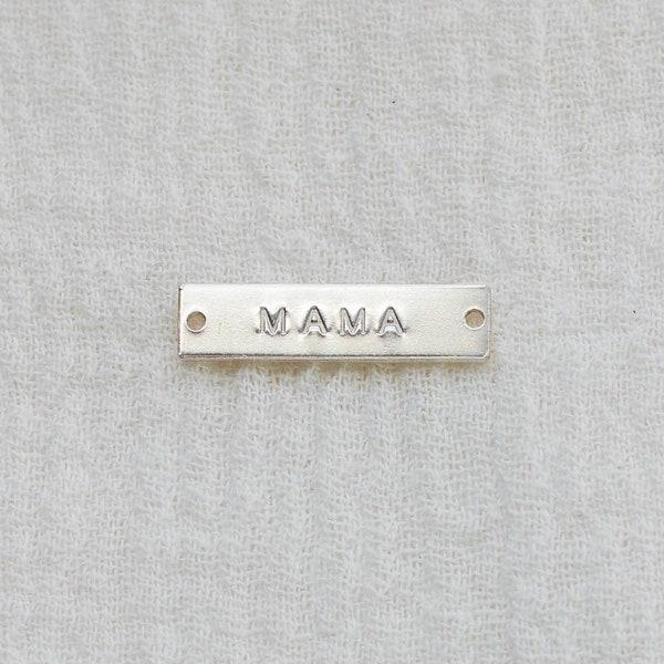 Mama connector charm, mama bar connector, mama connectors bulk wholesale permanent jewelry, silver mama connector, mothers day, CN15