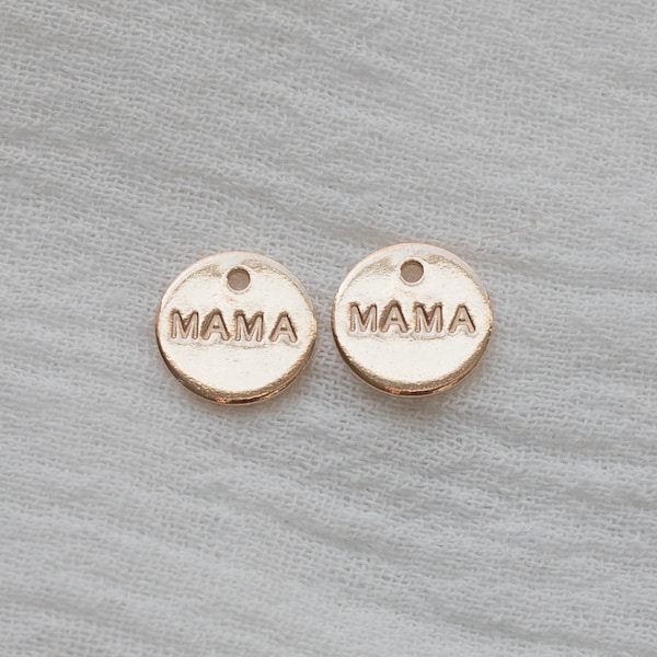 Mama charm, 14k gold filled, mama disc charm, mama bulk charms, permanent jewelry charm, wholesale charm for permanent jewelry, CH15