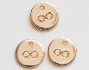 6.3mm Infinity charm, gold filled, sterling silver, permanent jewelry charms, gold filled charms, bulk gold charms, bulk charms silver, CH05