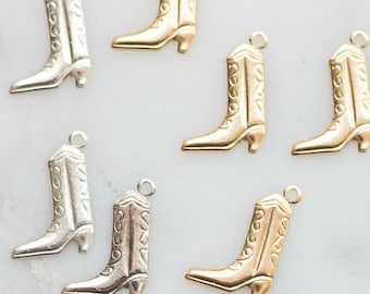 Cowboy boot charm, gold filled sterling silver cowgirl boot charm, western theme charms, country girl charms, CH33