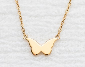 3 pack, butterfly necklace, 18k gold plated, bulk wholesale butterfly necklace, jewelry supplies, butterfly necklace gold, N6