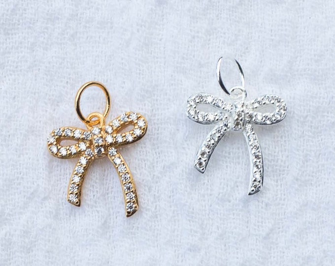 Rondelle De Charme Tonneau Européen - Plaqué Or Sur Argent Sterling Avec Cristal CZ