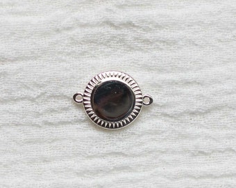 Fluted disc connector, sterling silver, 18k gold plated, bulk connectors, bracelet connector charm, permanent jewelry, CN83